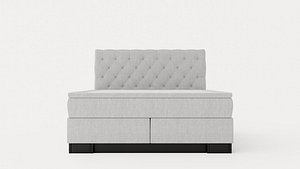 Hilton Luxury Continental Bed 160x200 Light Gray model