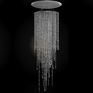 Rugiano crystal glass pendant tall chandelier