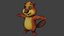 Rigged and Animated Cartoon Beaver 3D model