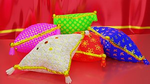 3D model Royal Pillow Set Low-poly 3D model