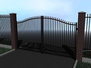iron fence 3d model