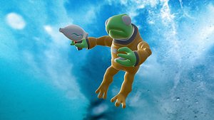 frog astronaut 3D