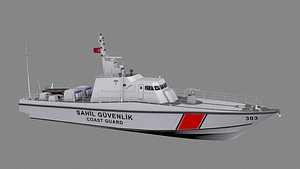 3D Turkish Coast Guard Kaan 33 Class model