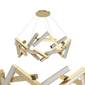 Chaos 21-light Led Unique Statement Geometric Chandelier