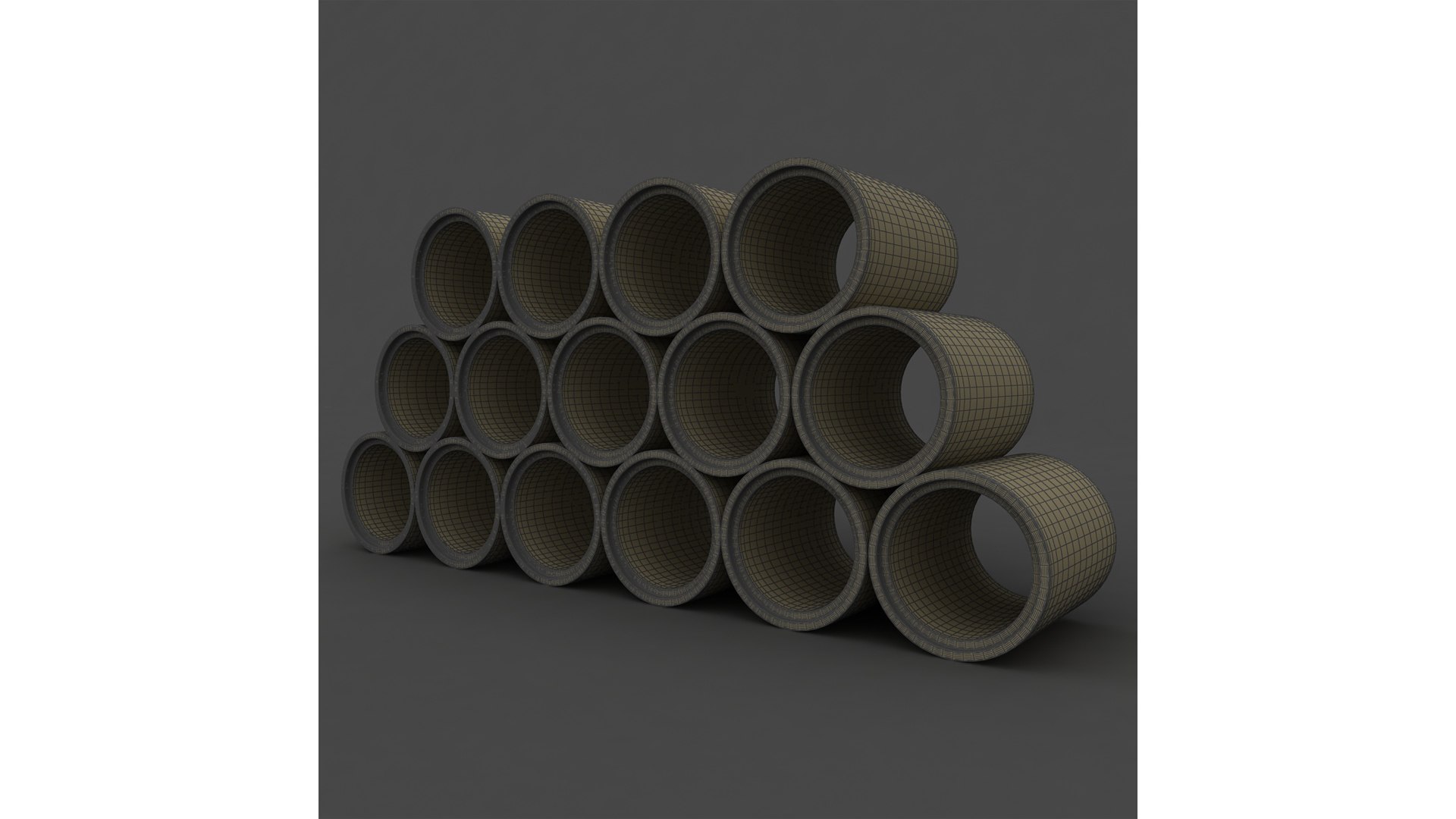 Concrete Pipes Stack 3D model - TurboSquid 2006526