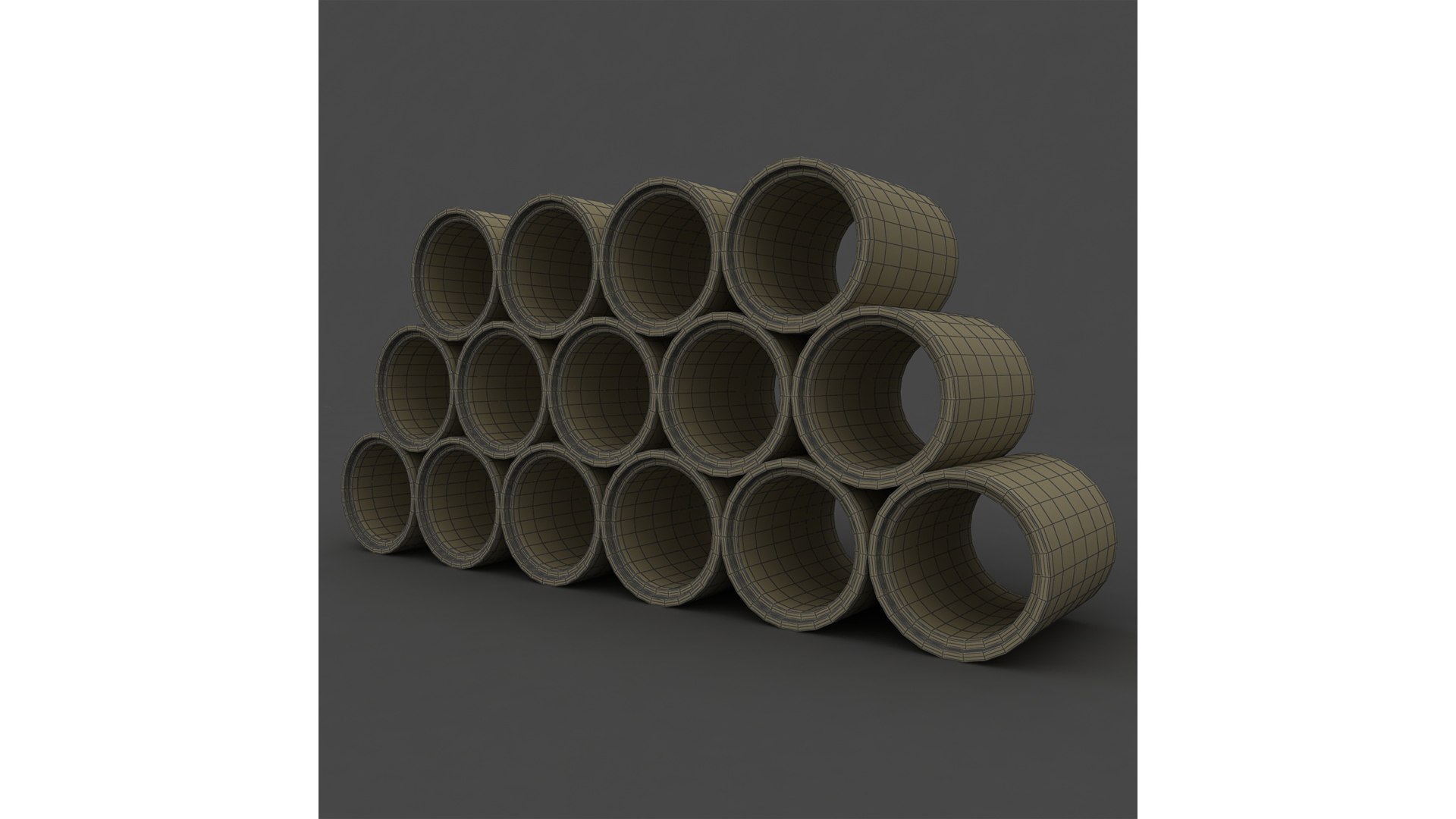 Concrete Pipes Stack 3D model - TurboSquid 2006526
