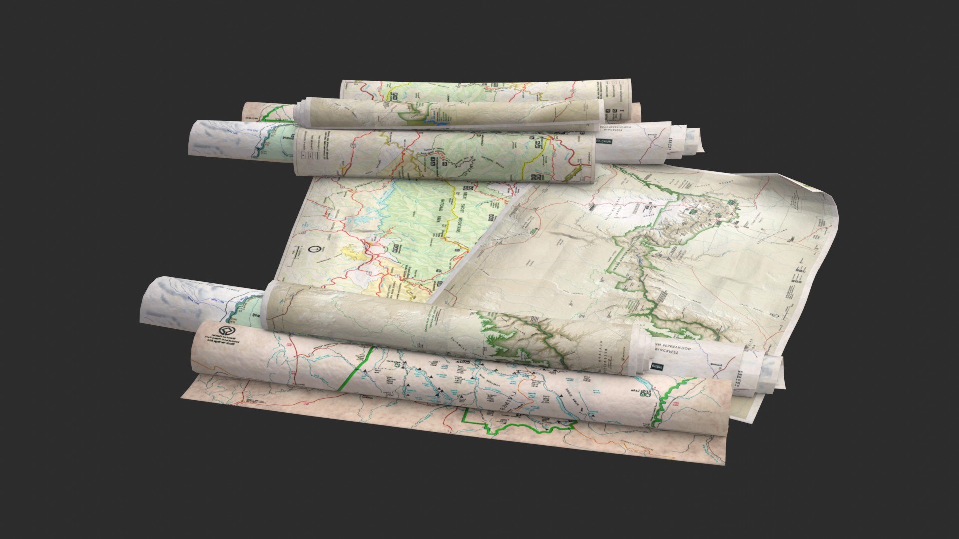 3D Touristic Maps Assets model - TurboSquid 1982442