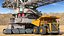 Mining Multi Bucket Wheel Excavator with Heavy Duty Dump Truck Liebherr 3D model