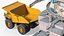 Mining Multi Bucket Wheel Excavator with Heavy Duty Dump Truck Liebherr 3D model