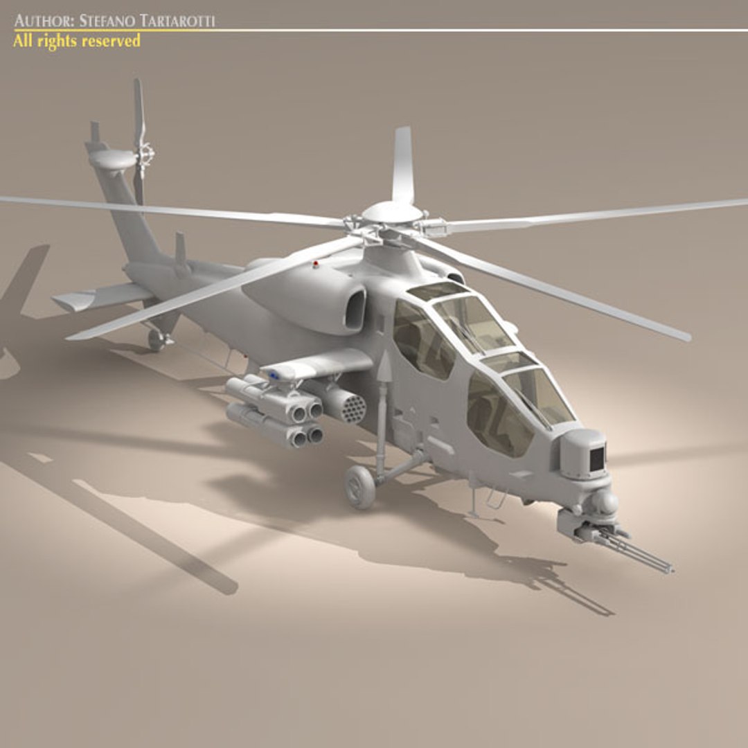 3dsmax Agusta A129 Mangusta Helicopter