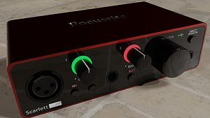 Soundcard Scarlett Solo Gen 3 3D model