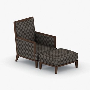 3D model interior - ottoman