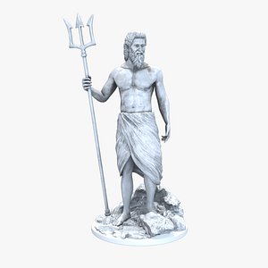 3D Medieval Poseidon model