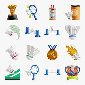 Badminton Shuttlecock 3D model