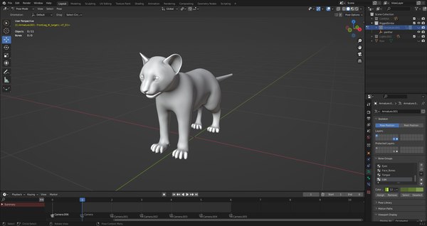 modelo 3d León bebé de piel montado en Blender - TurboSquid 2024121