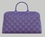 CHANEL Sac Melon Vintage Logo Cuir d'Agneau Matelassé Violet