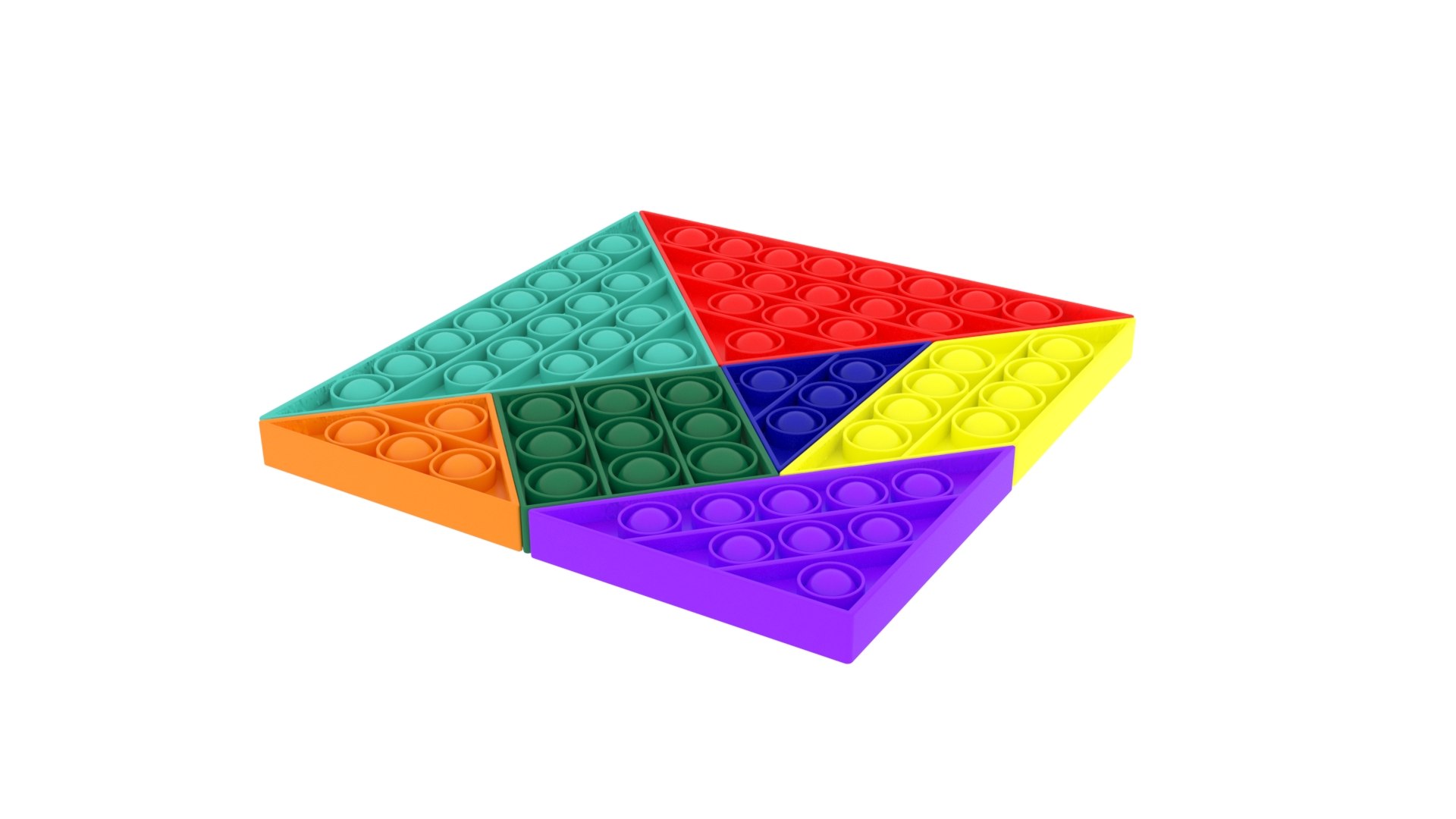 3D model Pop It Tangram Tetris Puzzles - TurboSquid 1759456