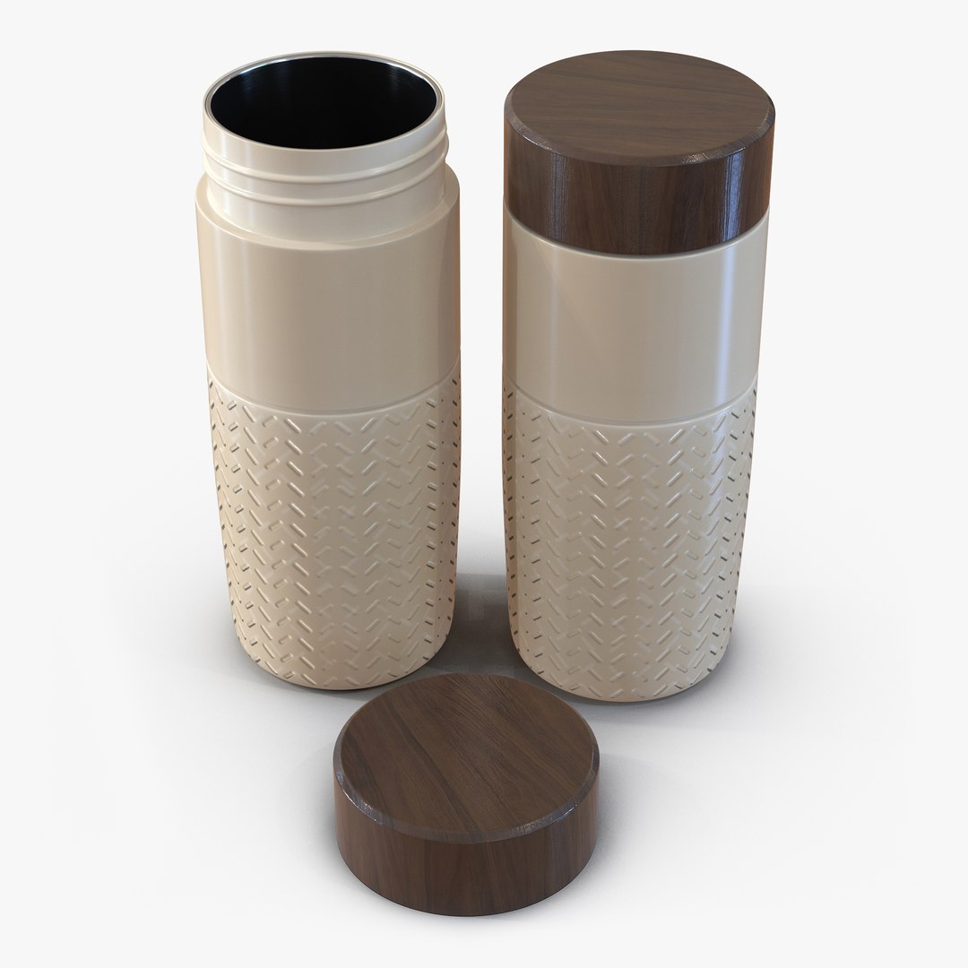 Travel Mug Yellow 3D Model 3D model preview
