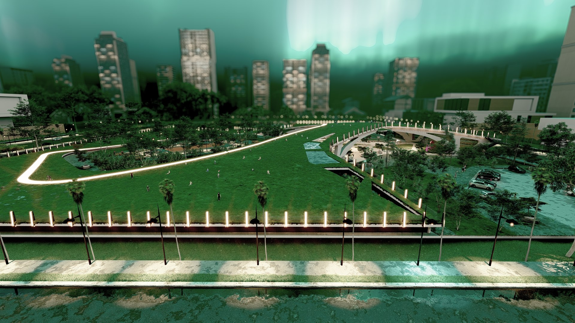 3D Organic Architecture Park Contemporary Landscape Revit N Lumion With ...
