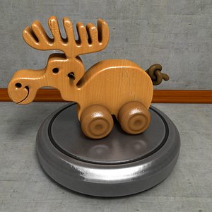 Wooden Moose Elk Toy for Christmas