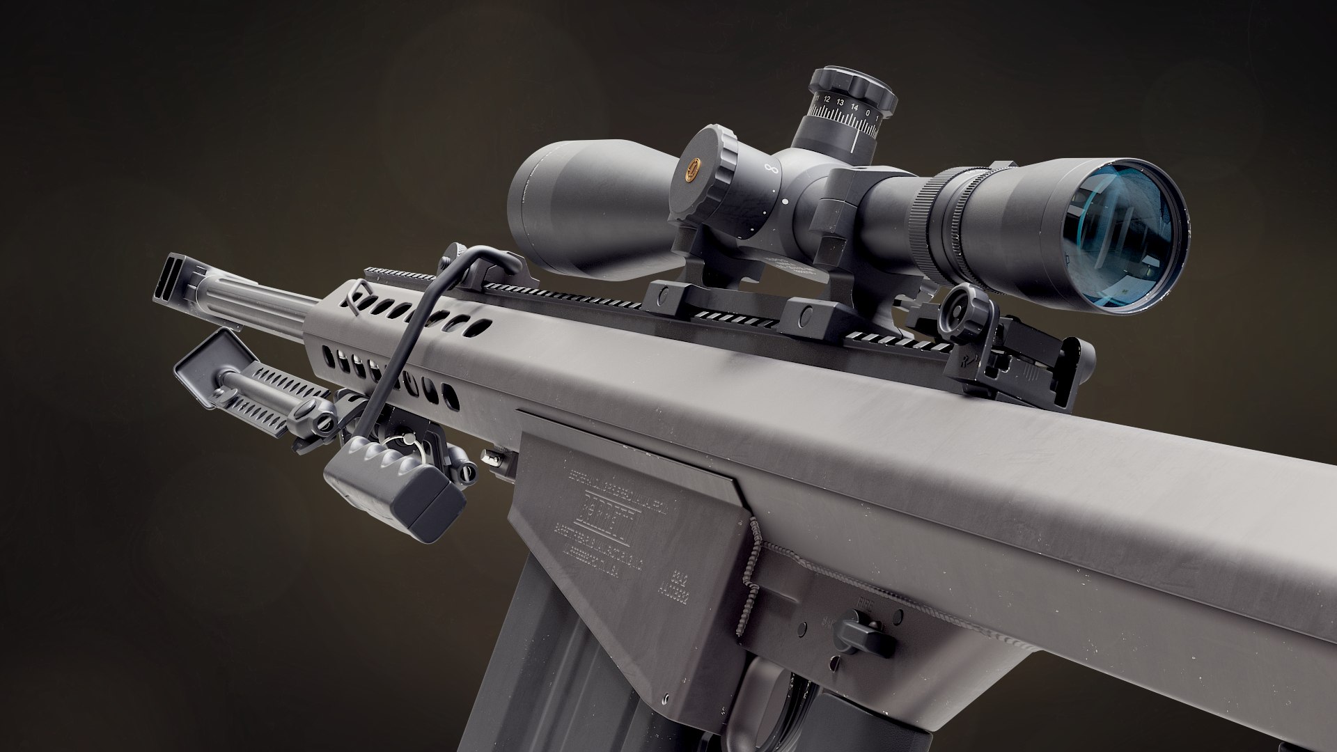 Barrett M82a1 3D Model - TurboSquid 1321547