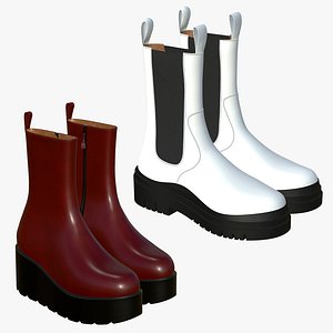 Realistic Leather Boots V84 model