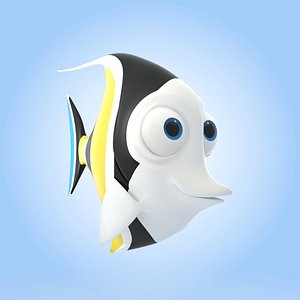 Moorish Idol 3D model