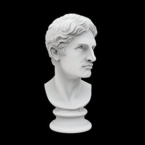 3D Classic Bust Sculpture 3D Print Model Front View model