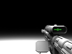 free modified halo 3 sniper rifle 3d model
