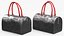 Metallic Colored Handbag with Red Handles 3D model