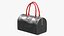 Metallic Colored Handbag with Red Handles 3D model