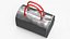 Metallic Colored Handbag with Red Handles 3D model