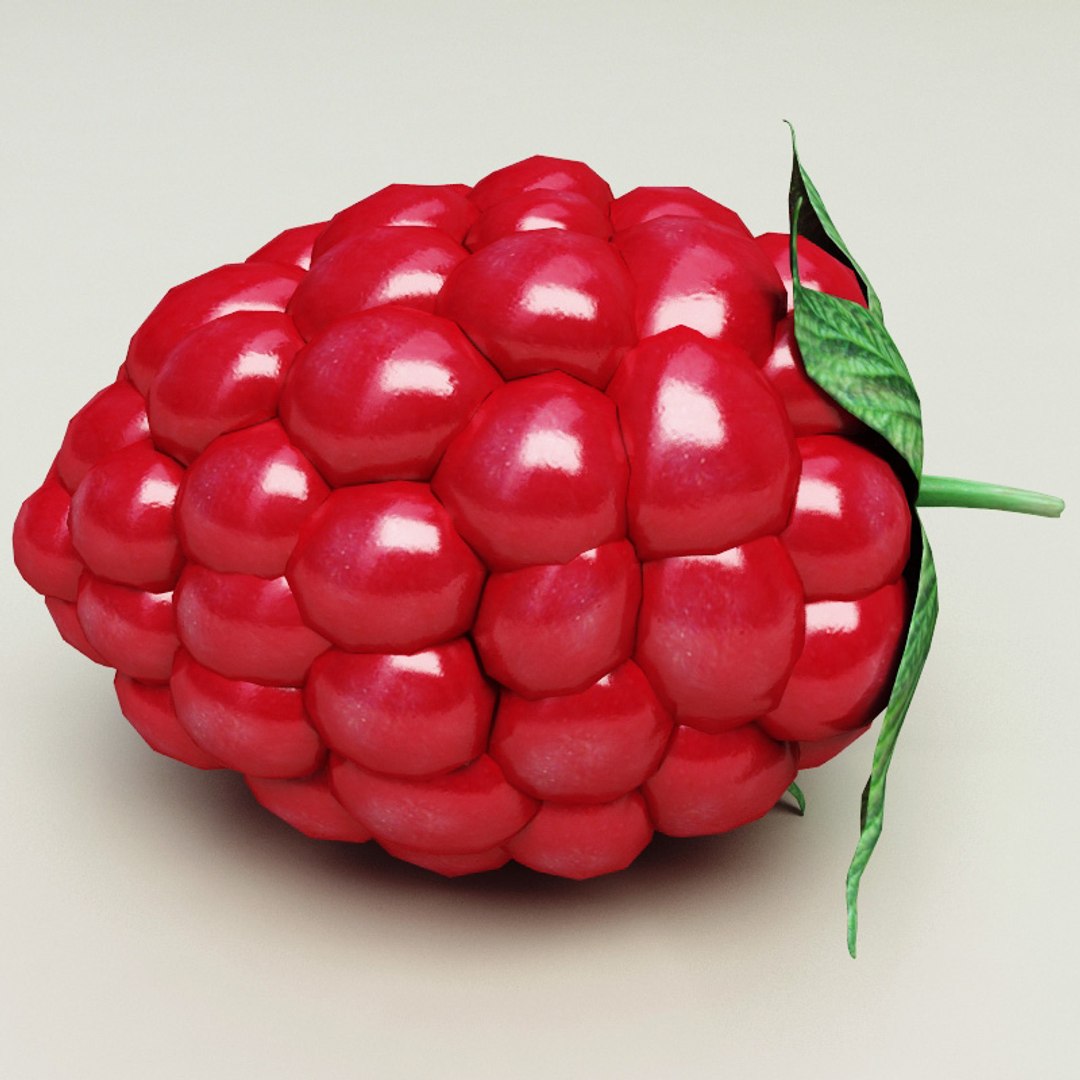 3d raspberry modelled model