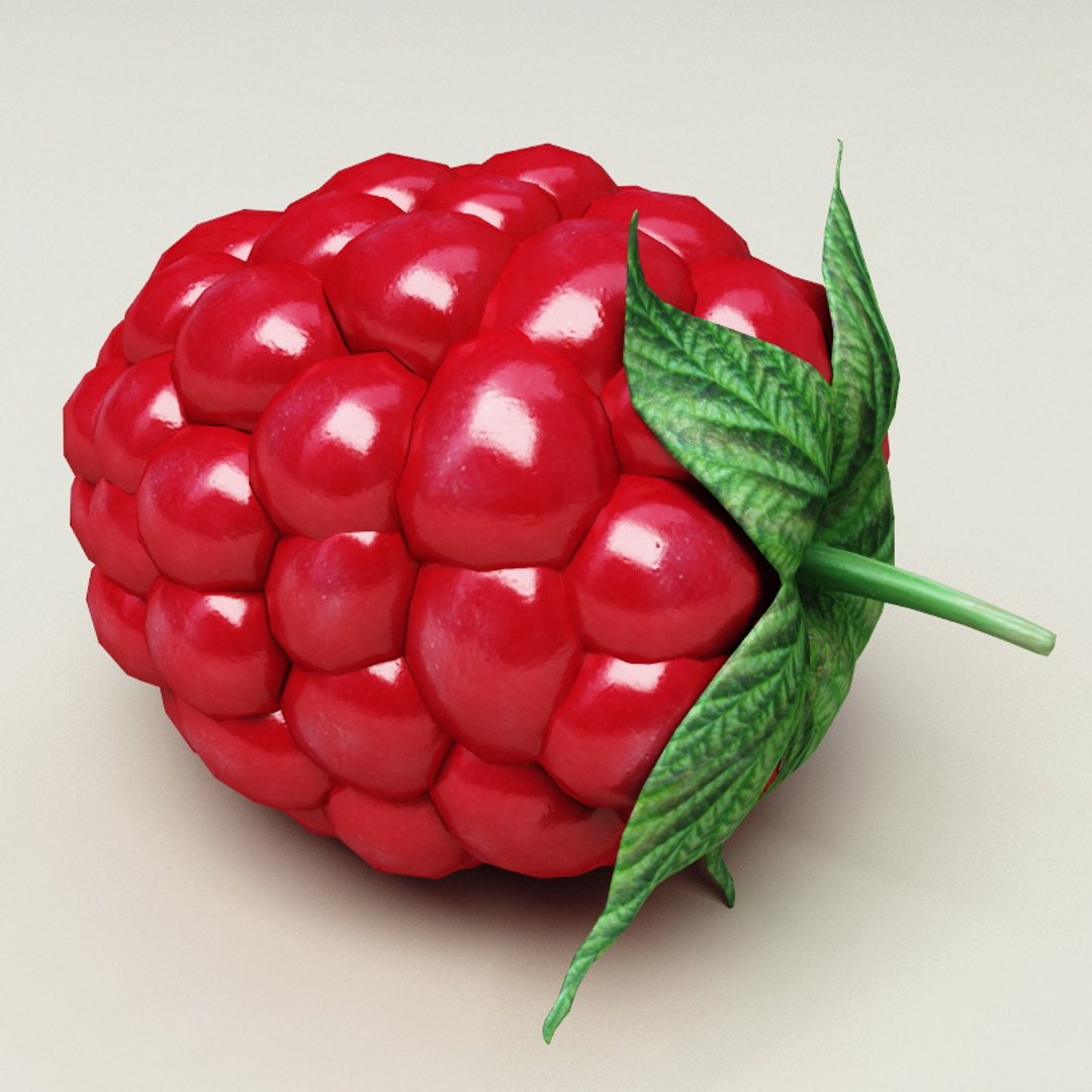 3d raspberry modelled model