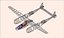 Modelo de montagem sólida de aeronaves de caça P-3