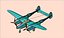 Modelo de montagem sólida de aeronaves de caça P-3
