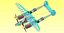 Modelo de montagem sólida de aeronaves de caça P-3