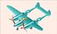 Modelo de montagem sólida de aeronaves de caça P-3