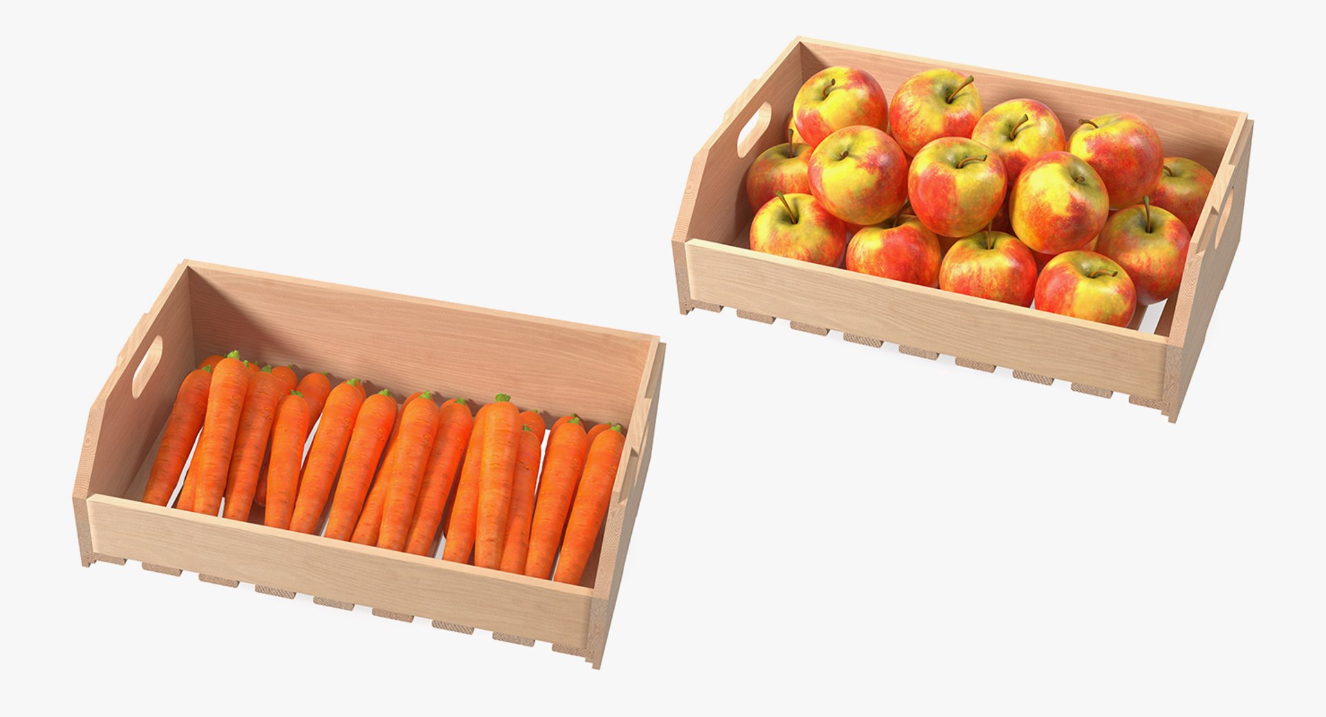 Containers with Vegetables Collection 3D model preview