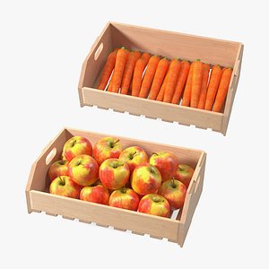 Containers with Vegetables Collection 3D