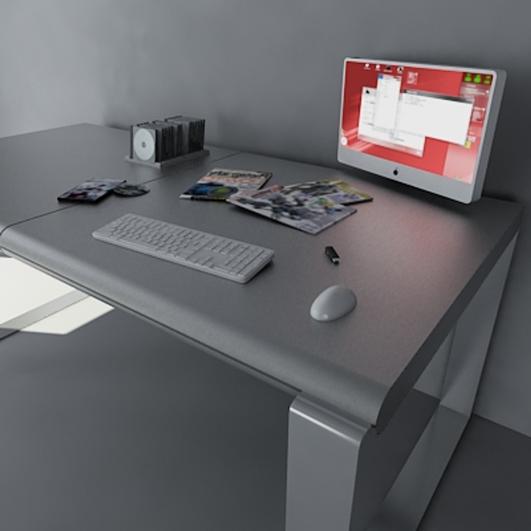3d model desk pc