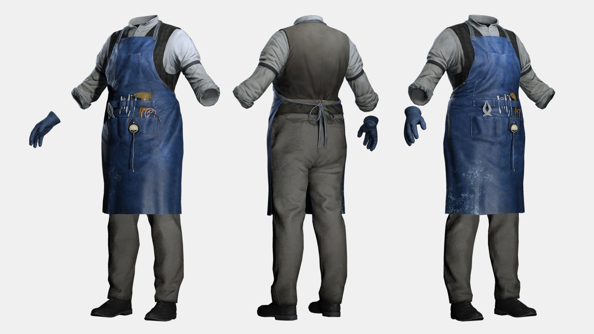Vintage Craftsman Apron Outfit - Blacksmith  Artisan Uniform 3D model https://p.turbosquid.com/ts-thumb/hG/kBpu1m/YN/4/png/1765807119/1920x1080/fit_q87/c6580bade6cbdcffc42c8b1bb2da5015cfb2df50/4.jpg