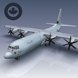 hercules canadian air force 3d model