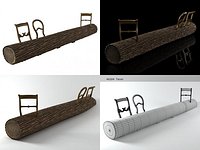 Tree-Trunk Bench