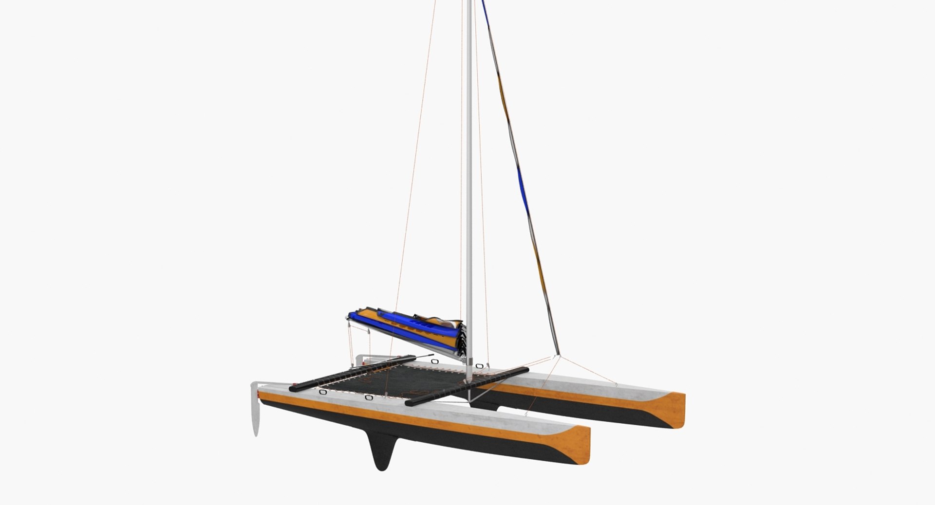 Small Sail Catamaran Generic 3D Model 3D model preview
