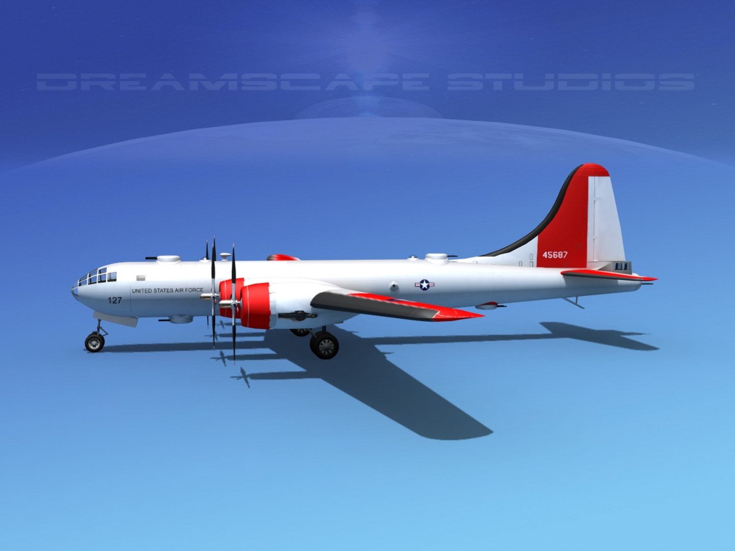 Superfortress B-29 Bomber 3d Model