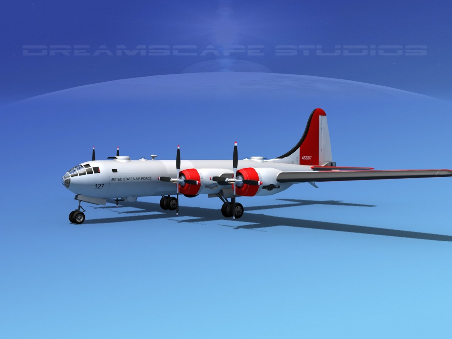 Superfortress B-29 Bomber 3d Model