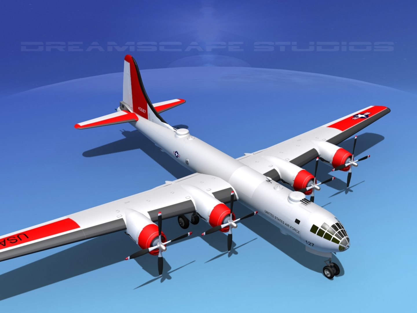 Superfortress B-29 Bomber 3d Model