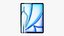 3D Apple iPad Air 13 2026 WiFi and Cellular with Pencils All Colors model