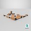 Set di elementi modulari per rampe da skatepark, pronto per il gioco.